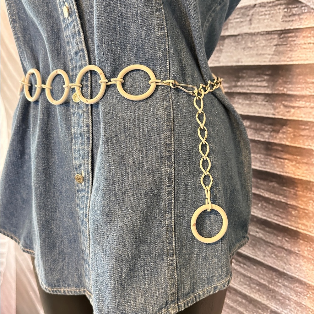 Vintage Chain Belt Mod GoGo Small 1970s Seventies 70s 1960s Sixties 60s - Picture 7 of 10